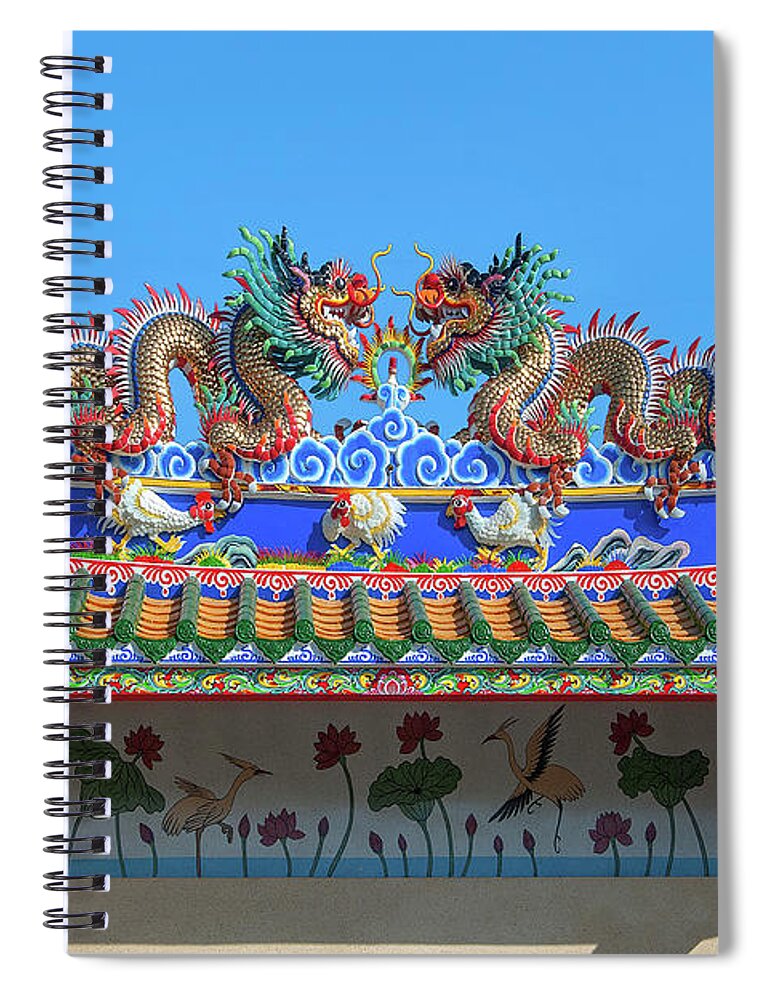 Scenic Spiral Notebook featuring the photograph San Jao Phut Gong Dragon Gate DTHU0702 by Gerry Gantt