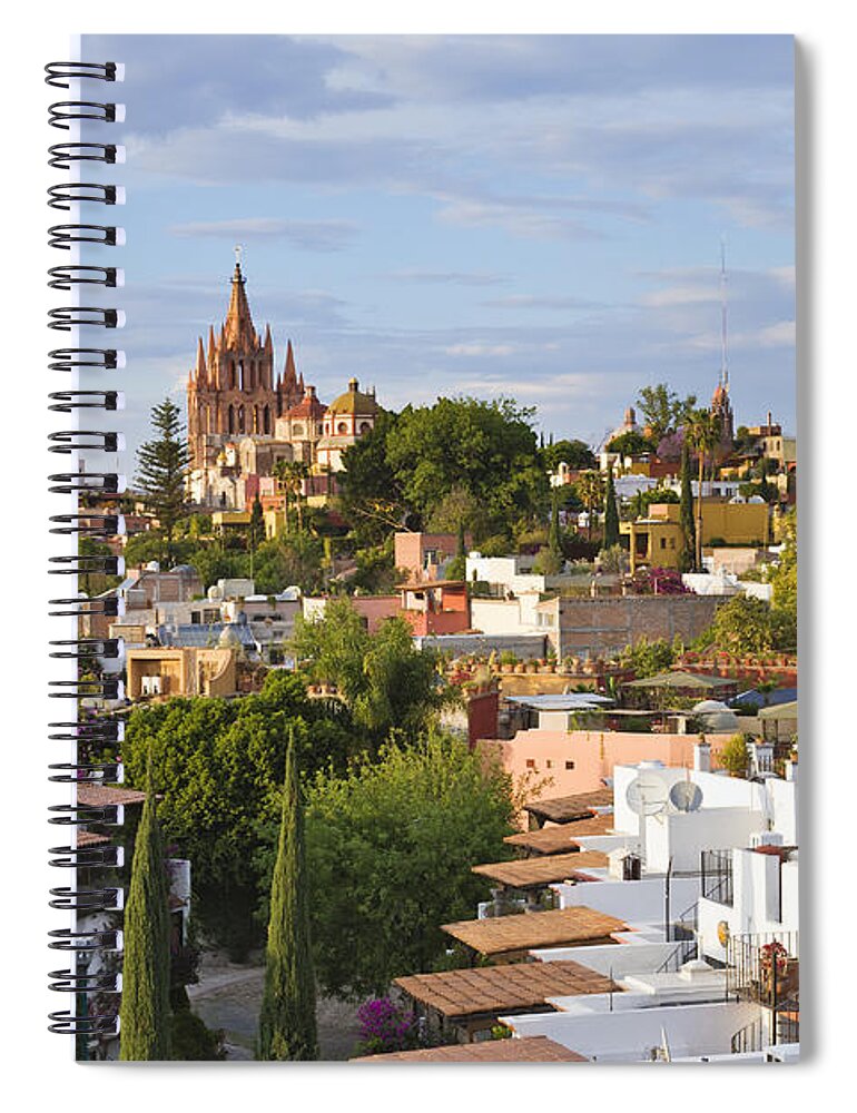 In A Row Spiral Notebook featuring the photograph San Miguel De Allende by Jeremy Woodhouse