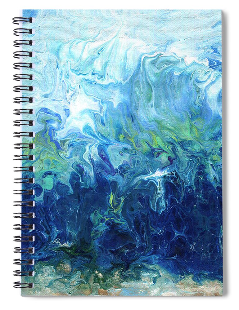 Sand And Surf Spiral Notebook featuring the painting Sand and Surf by Marlene Book