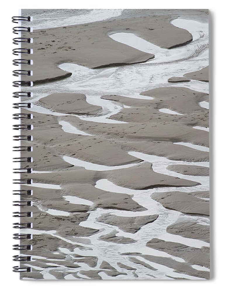 Sand Spiral Notebook featuring the photograph Sand Patterns by Mark Hunter