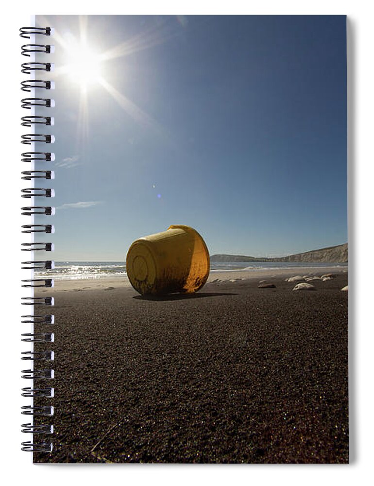 Scenics Spiral Notebook featuring the photograph Sandcastles by S0ulsurfing - Jason Swain