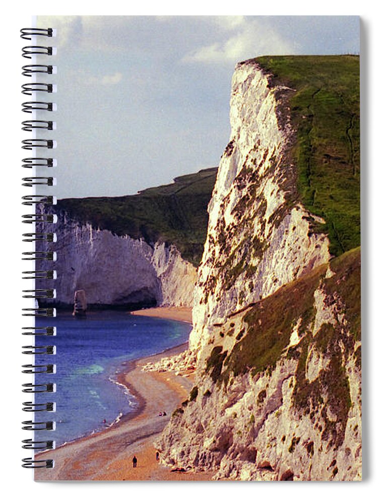 Water's Edge Spiral Notebook featuring the photograph Sandstone Cliffs, Dorset by Krishna Santhanam