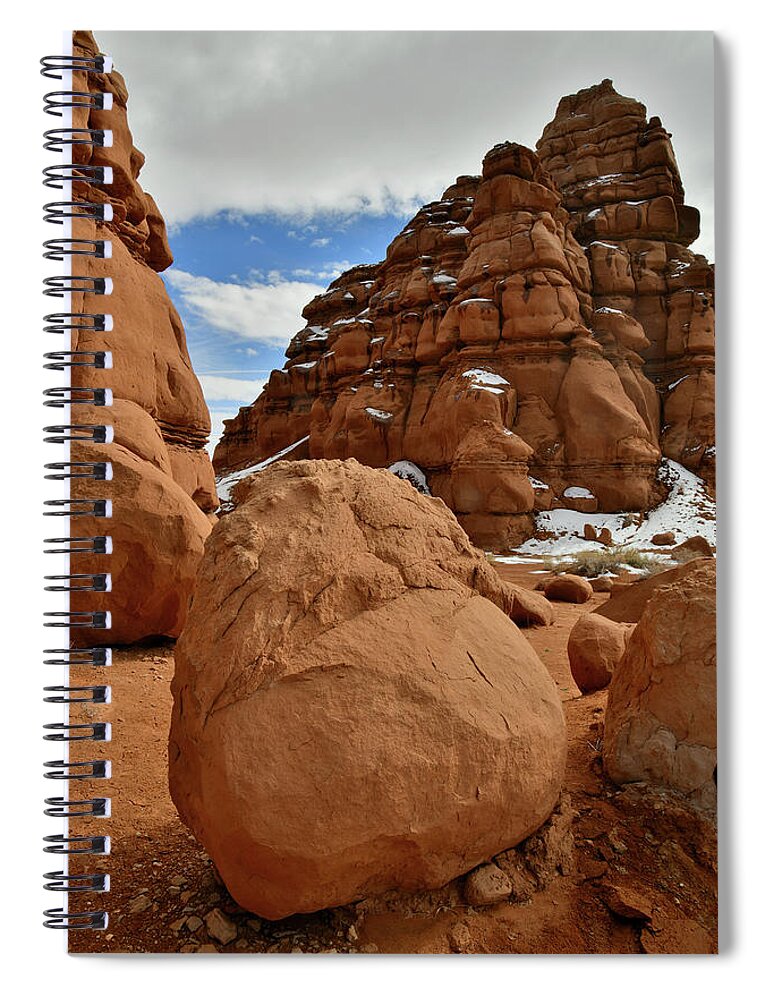 Highway 24 Spiral Notebook featuring the photograph Sandstone Goblins along Highway 24 near Hanksville UT by Ray Mathis