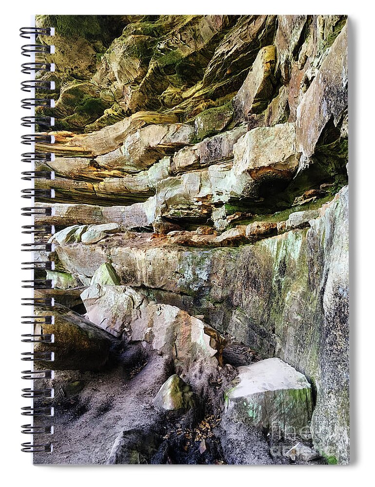Erosion Spiral Notebook featuring the photograph Sandstone Layers by Phil Perkins