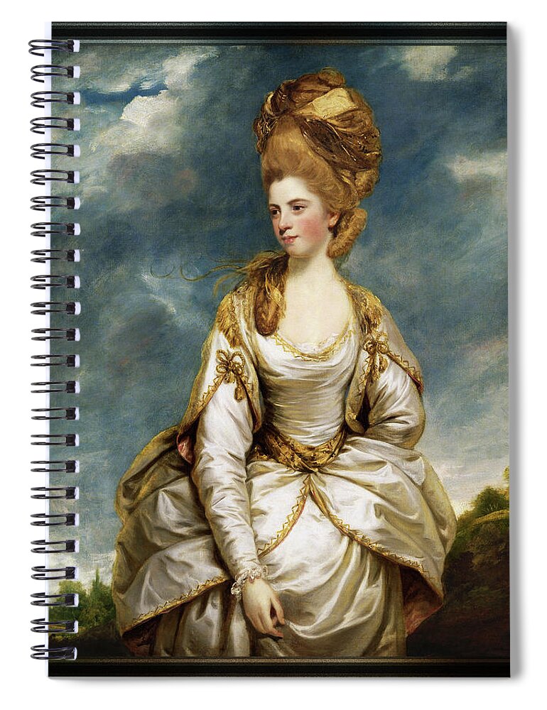 Sarah Campbell Spiral Notebook featuring the painting Sarah Campbell by Joshua Reynolds by Xzendor7