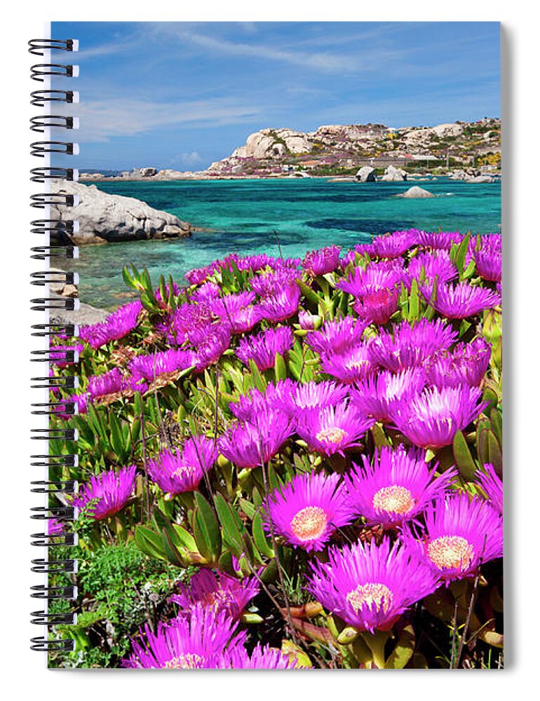 Estock Spiral Notebook featuring the digital art Sardinia, La Maddalena, Italy by Olimpio Fantuz
