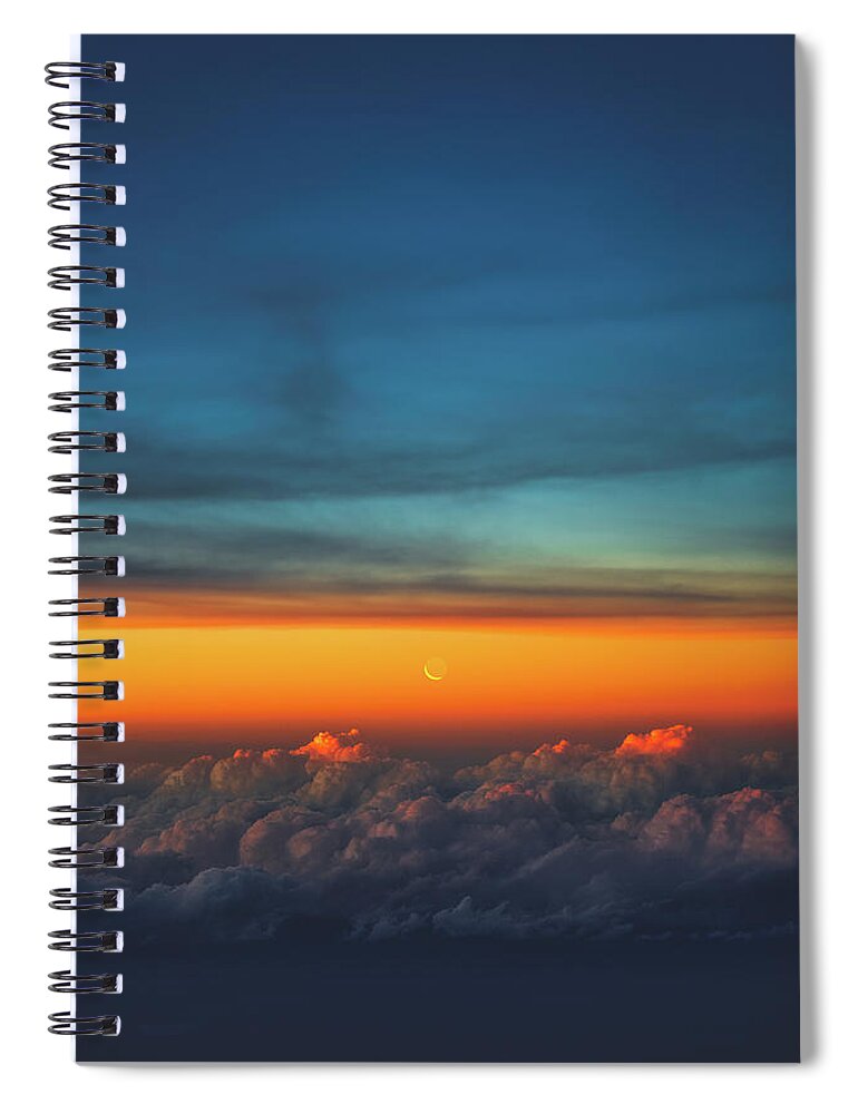 Moon Spiral Notebook featuring the photograph Satellite by Peter Hull