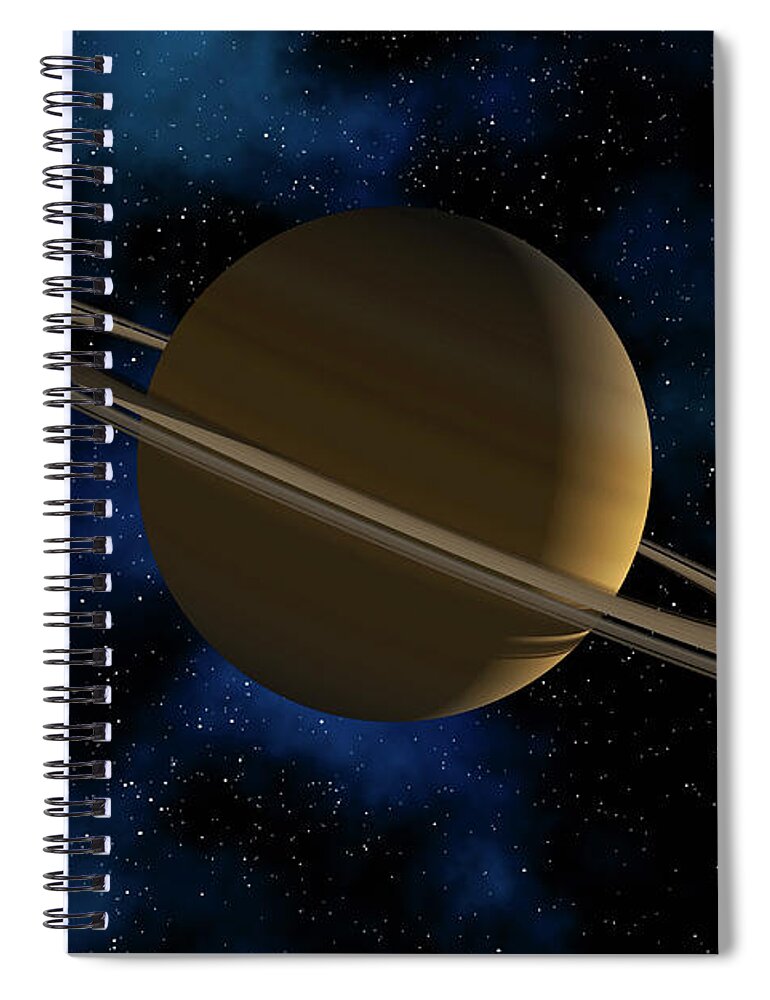 Saturn Spiral Notebook featuring the photograph Saturn Planet by Antonio M. Rosario