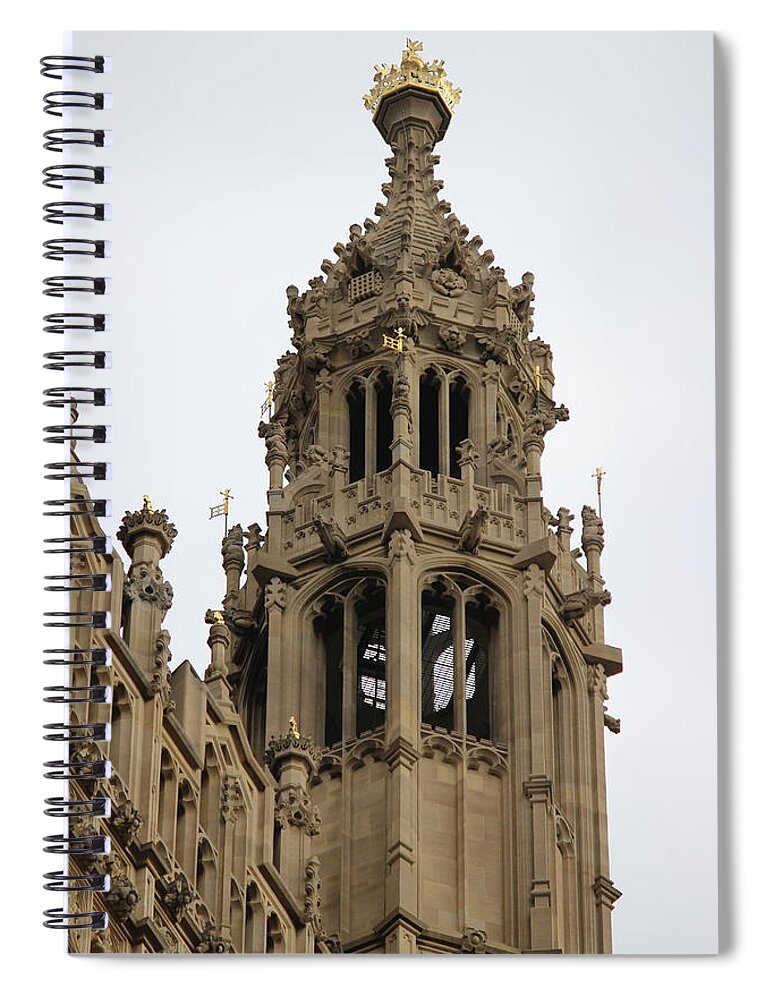 Medieval Architecture Spiral Notebook featuring the photograph Scene from London by Laura Smith