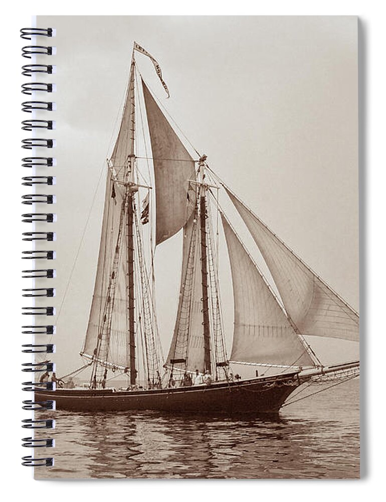 Chesapeake Bay Spiral Notebook featuring the photograph Schooner Race by Minnie Gallman
