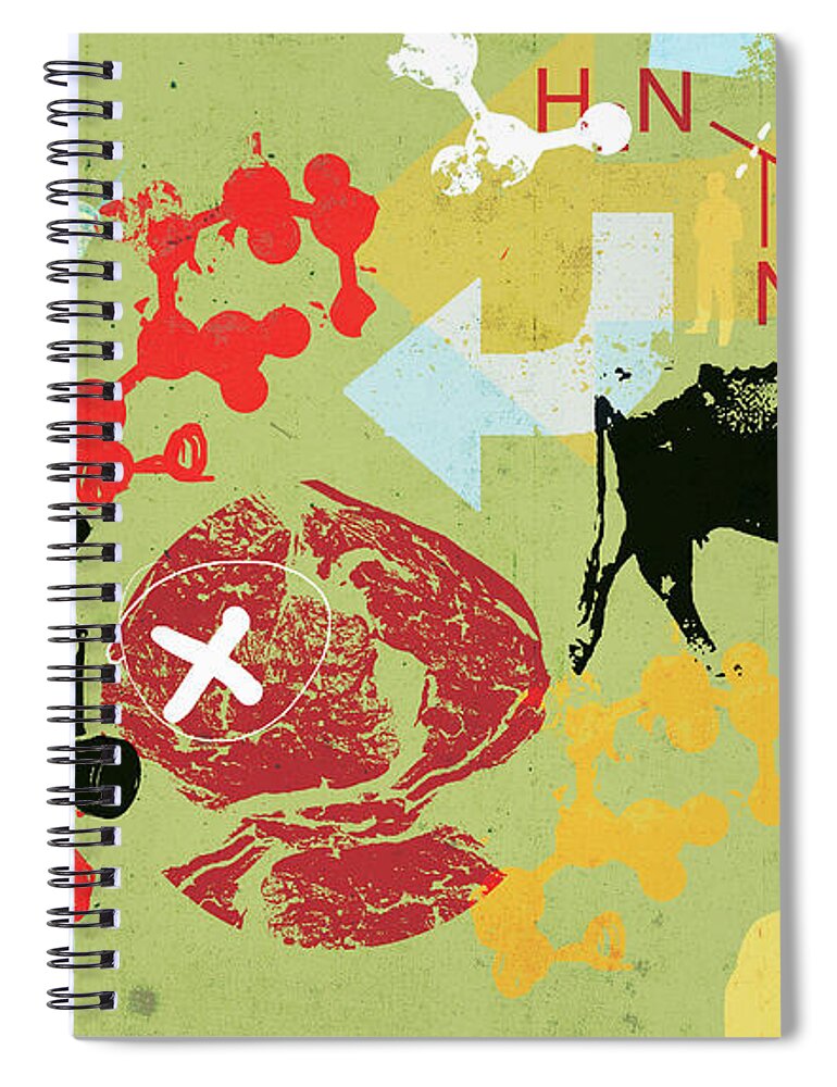Adult Spiral Notebook featuring the photograph Scientific Study Of Meat From Beef by Ikon Images
