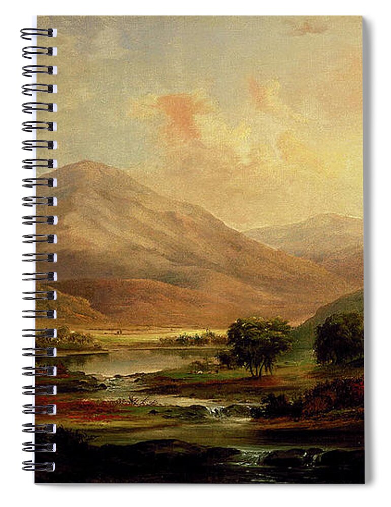 Scottish Landscape Spiral Notebook featuring the painting Scottish Landscape by Robert Duncanson