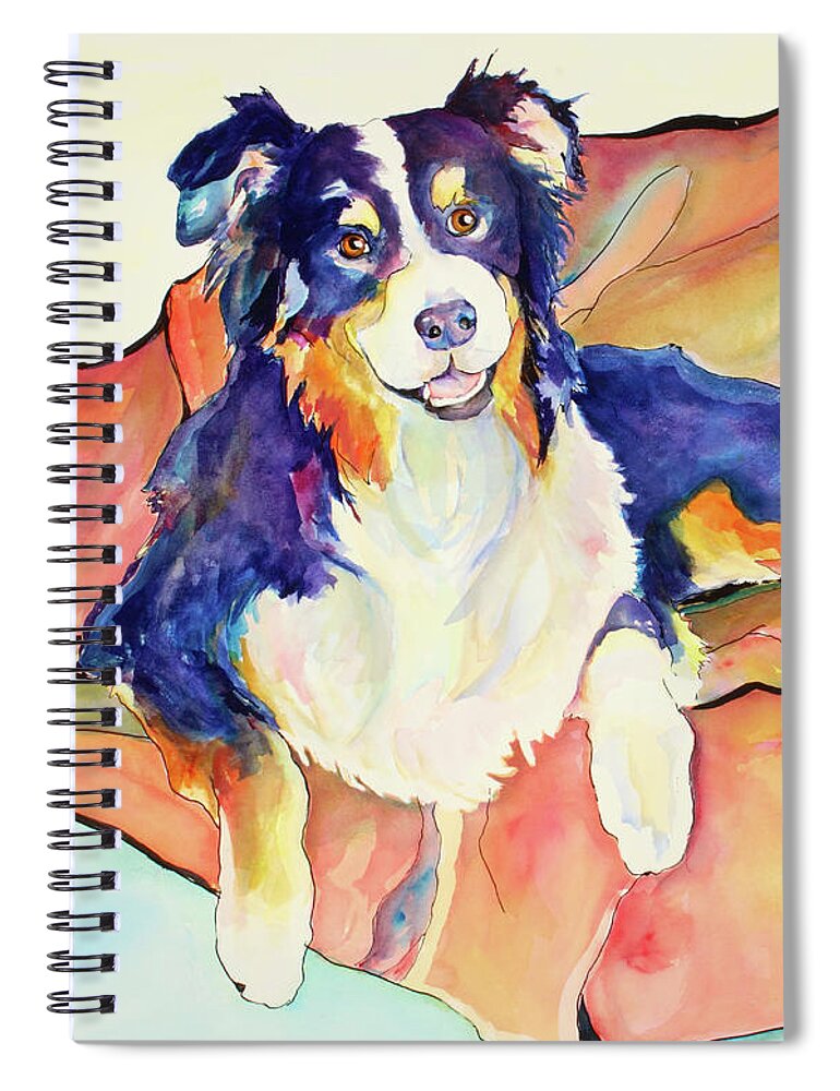 Pet Commissions Spiral Notebook featuring the painting Scout by Pat Saunders-White