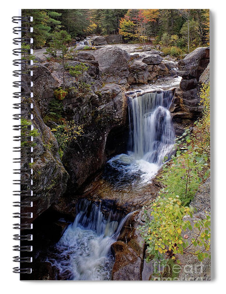 Waterfall Spiral Notebook featuring the photograph Screw Auger Falls, Maine, USA by Kevin Shields