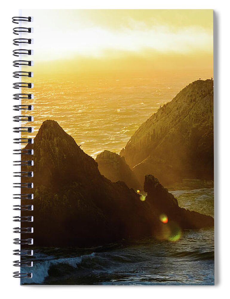 San Francisco Spiral Notebook featuring the photograph Seal Rocks San Francisco by Kyle Hanson