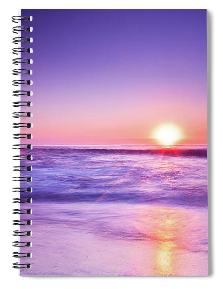 Scenics Spiral Notebook featuring the photograph Seascape by Eddie Lluisma