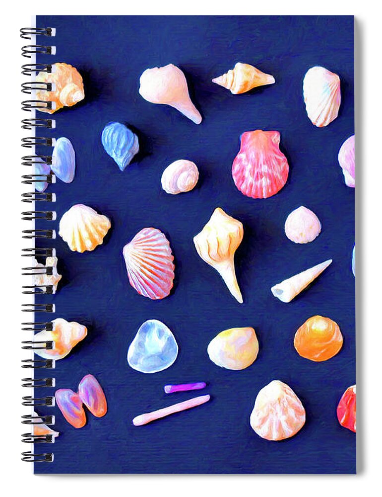 Shells Spiral Notebook featuring the painting Seashells by Dominic Piperata