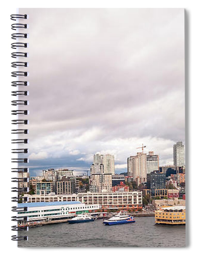 Wall Art Spiral Notebook featuring the photograph Seatle docks by Charles McCleanon