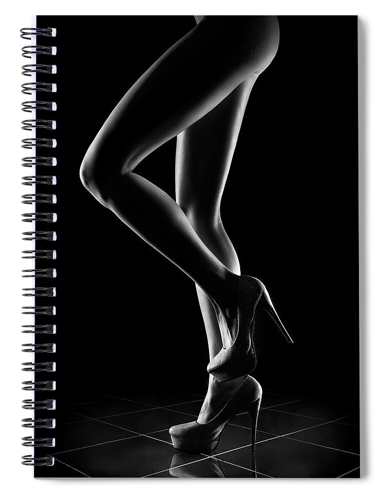 Woman Spiral Notebook featuring the photograph Sensual Woman Outlines 1 by Johan Swanepoel