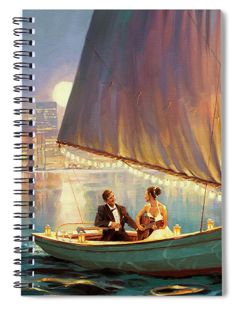 Romance Spiral Notebook featuring the painting Serenade by Steve Henderson