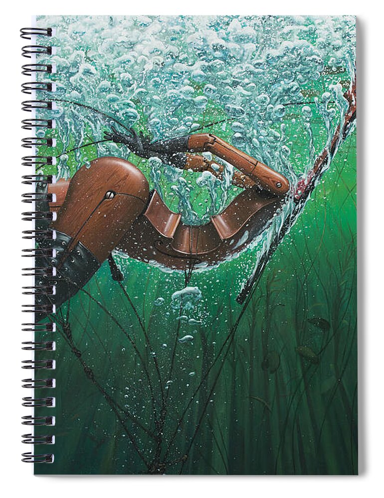 Violin Spiral Notebook featuring the painting Serenade with Strings II by Adrian Borda