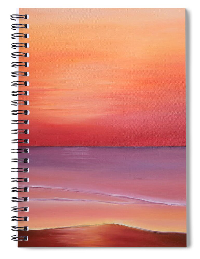 Beach Spiral Notebook featuring the painting Serenity by Elizabeth Lock