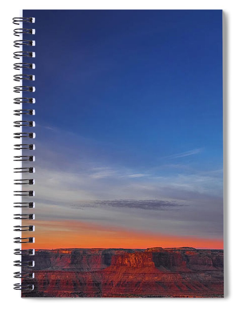 Aspens Spiral Notebook featuring the photograph Setting Moon II by Johnny Boyd