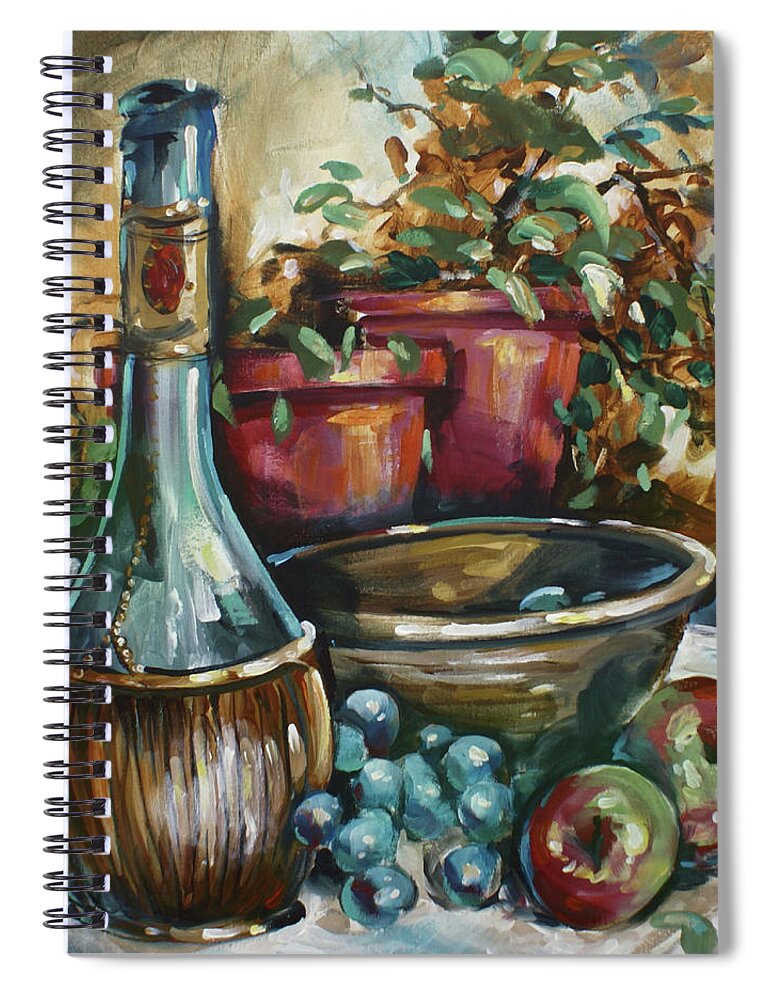 Still Life Spiral Notebook featuring the painting Settled by Michael Lang