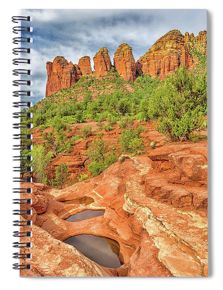 Sedona Spiral Notebook featuring the photograph Seven Sacred Pools by Marisa Geraghty Photography