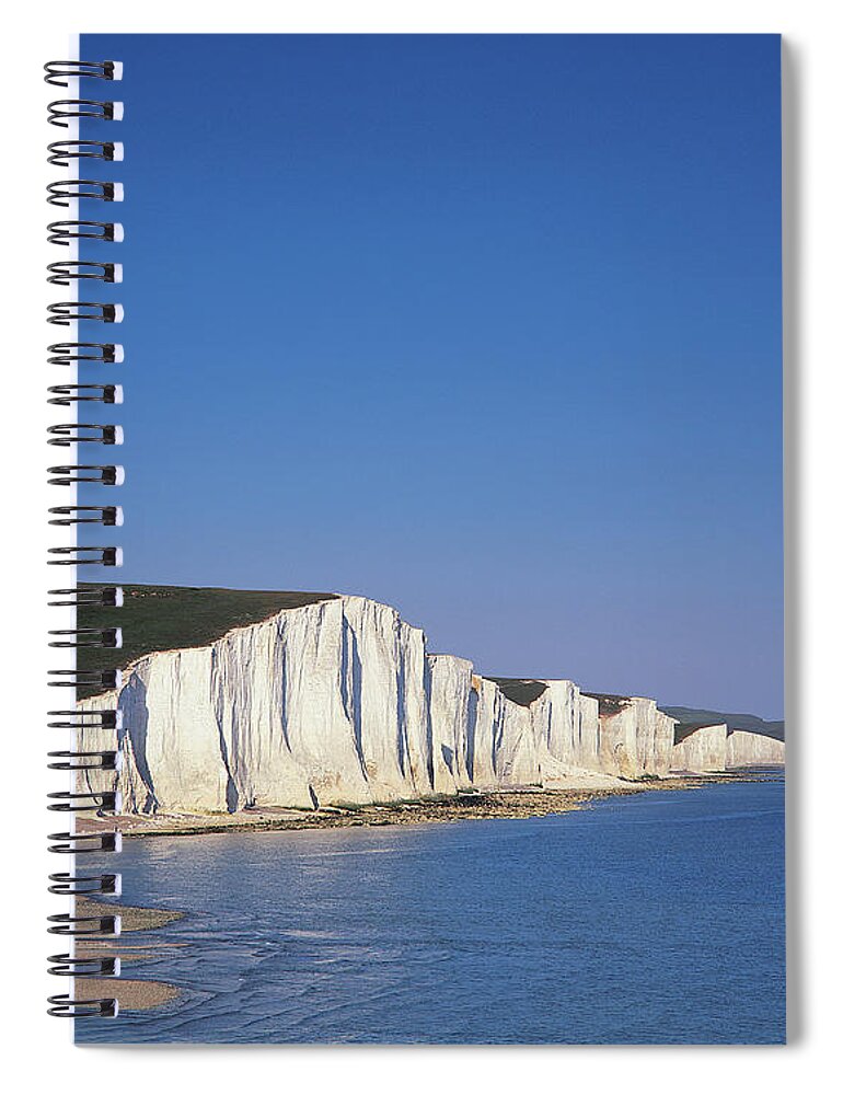 Scenics Spiral Notebook featuring the photograph Seven Sisters Cliffs, East Sussex by Abel