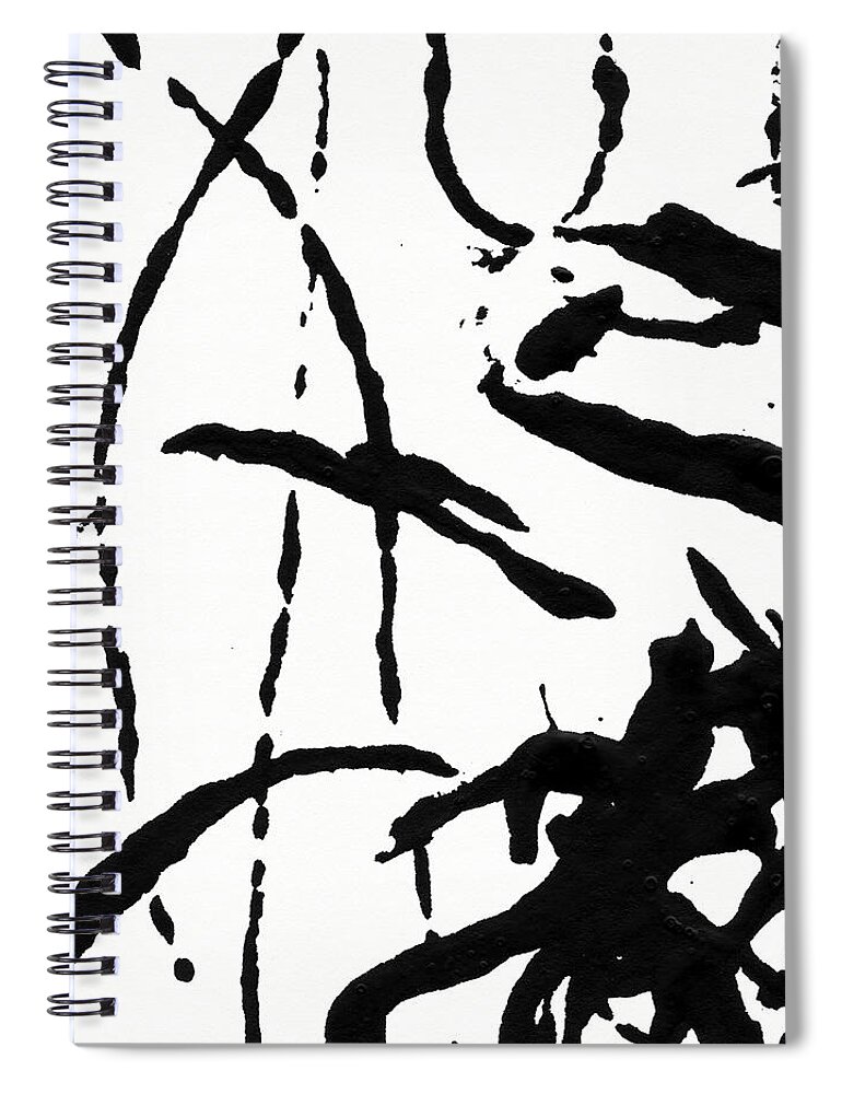 Abstract Spiral Notebook featuring the painting Shadow Abstract 2- Art by Linda Woods by Linda Woods
