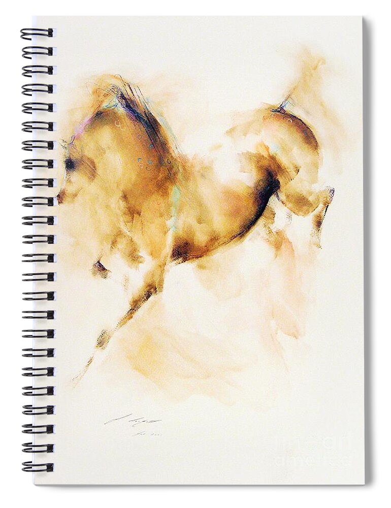 Horse Spiral Notebook featuring the painting Shamara by Janette Lockett