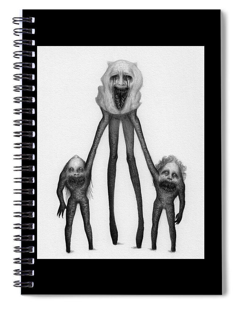 Horror Spiral Notebook featuring the drawing Shambling Flesh Seeker Nurse - Artwork by Ryan Nieves