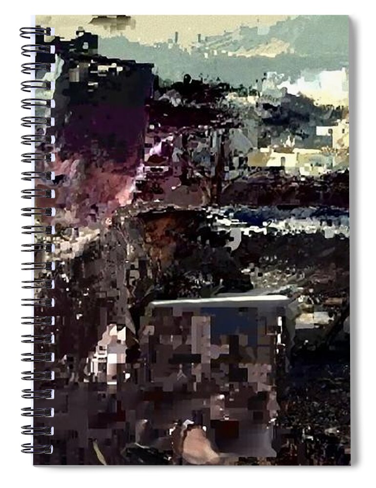 Surrealism Spiral Notebook featuring the painting Shape by Archangelus Gallery