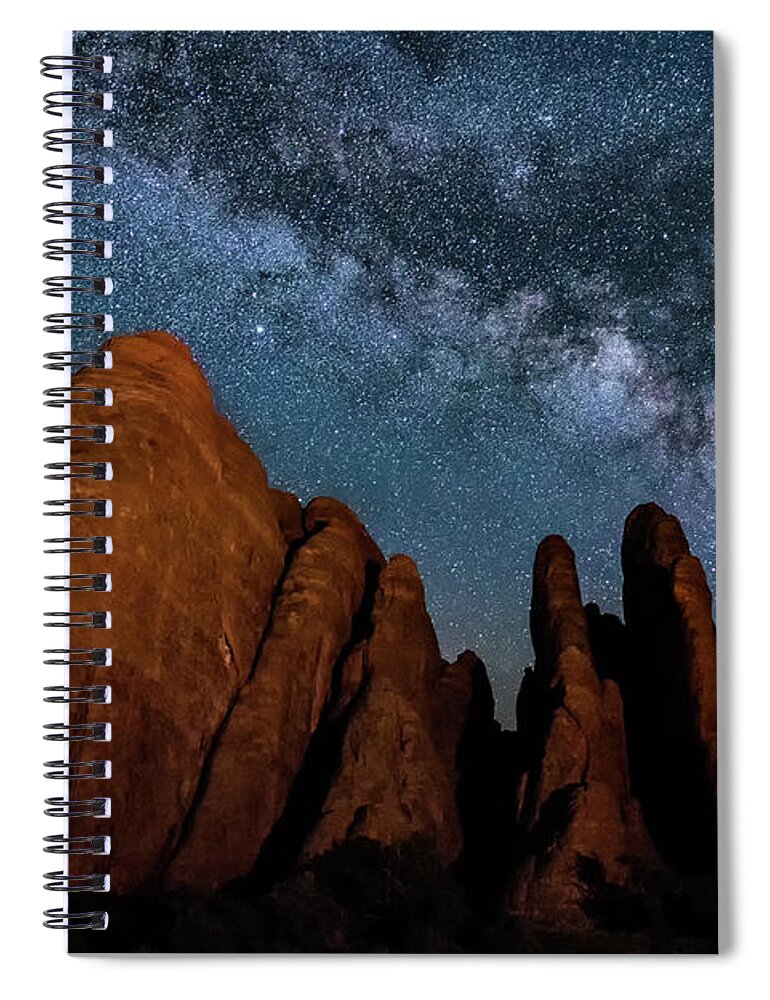 Arches National Park Spiral Notebook featuring the photograph Shark Fins by Judi Kubes