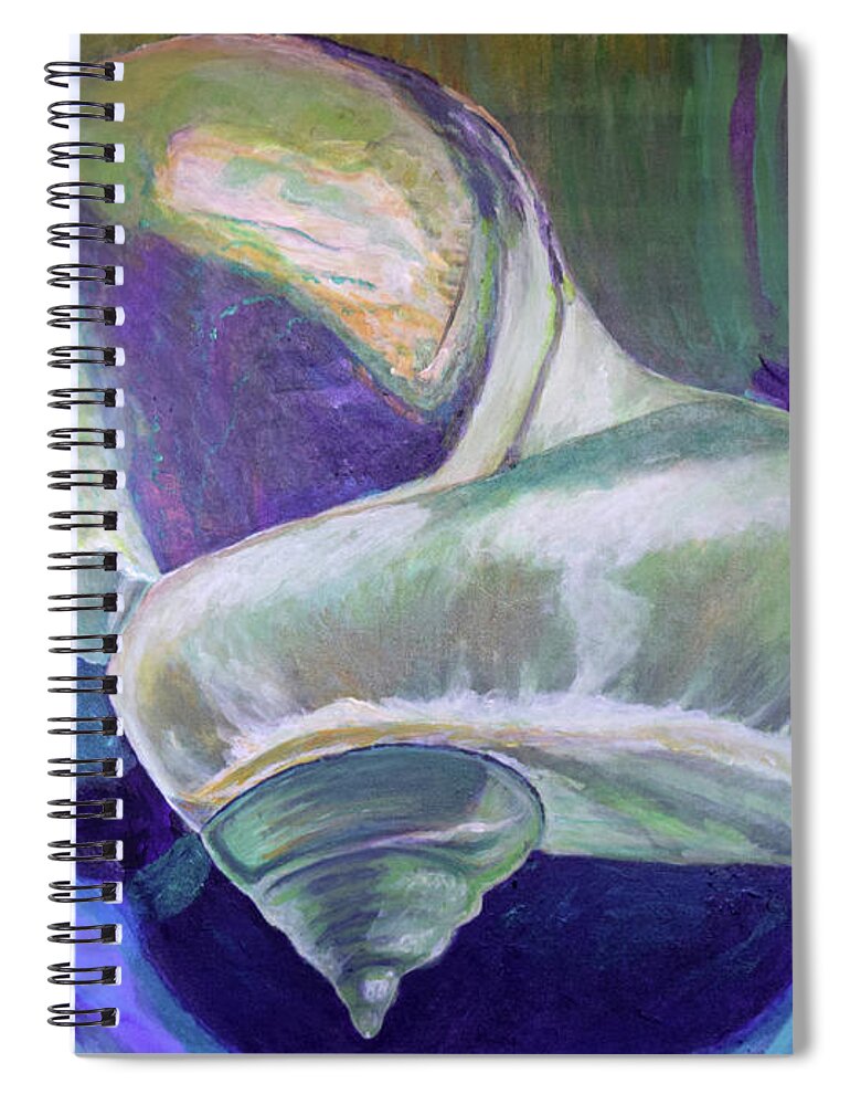 Pearls Spiral Notebook featuring the painting She-shell by Toni Willey