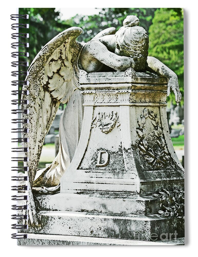 New York Spiral Notebook featuring the photograph She Weeps by Lenore Locken