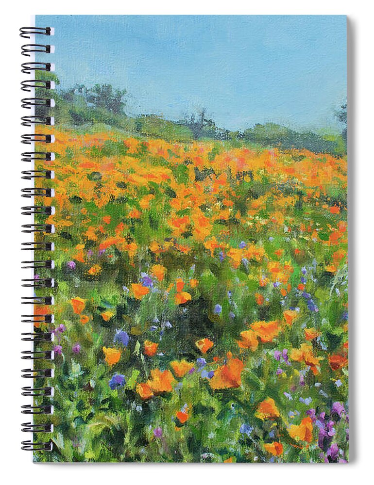 Diablo Spiral Notebook featuring the painting Shell Ridge Spring No. 4 by Kerima Swain