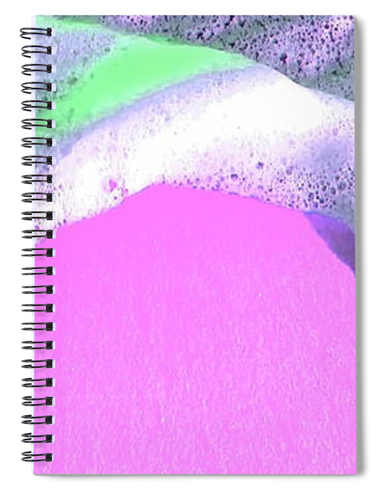  Spiral Notebook featuring the digital art Sherbet Shores by Cindy Greenstein