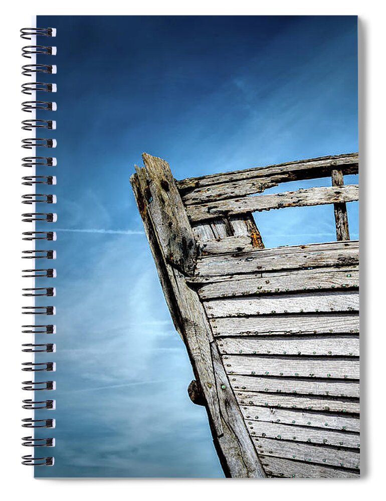 Dungeness Spiral Notebook featuring the photograph Shipwrecked by Rick Deacon