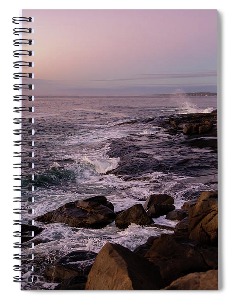 Cape Neddick Spiral Notebook featuring the photograph Shoals of Cape Neddick by Rod Best