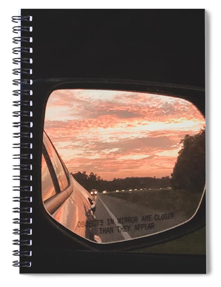 “side View Sunrise” Spiral Notebook featuring the photograph Side View Sunrise by Kelly Thackeray