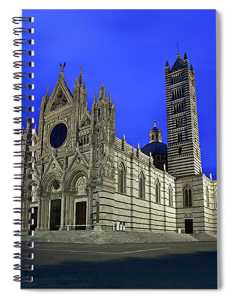 Tranquility Spiral Notebook featuring the photograph Siena Cathedral At Twilight by Danilo Antonini Www.flickr.com/photos/danilo antonini