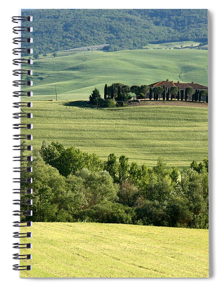 Scenics Spiral Notebook featuring the photograph Siena Countryside by J.v.castro