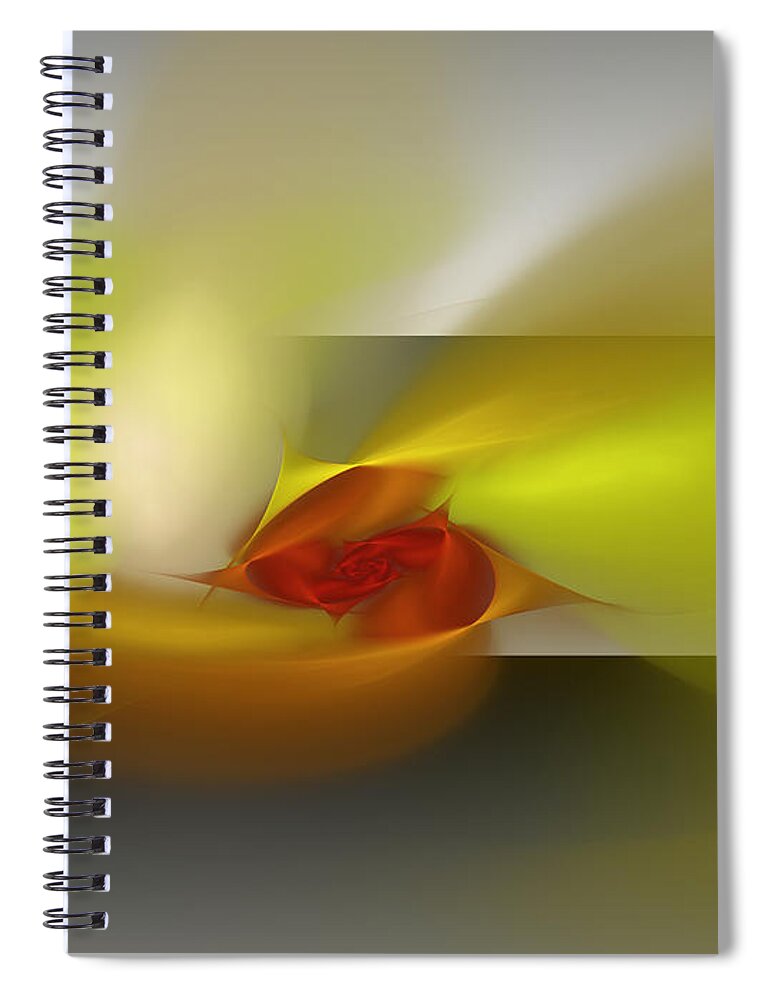 Art Spiral Notebook featuring the digital art Signals Through the Flames by Jeff Iverson