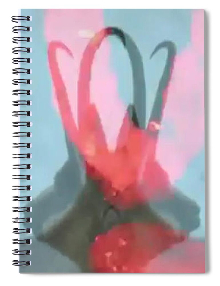 Art Spiral Notebook featuring the painting Signed Orchid by Archangelus Gallery