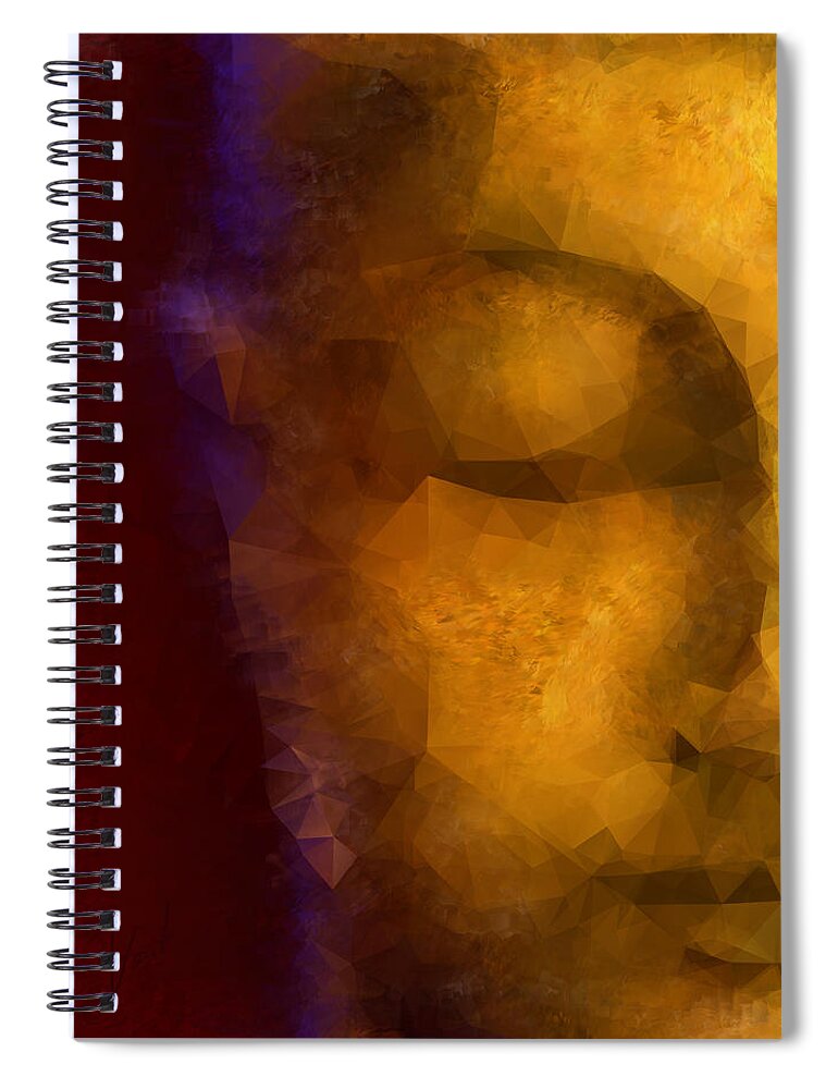 Silentium Spiral Notebook featuring the painting Silentium by Vart Studio
