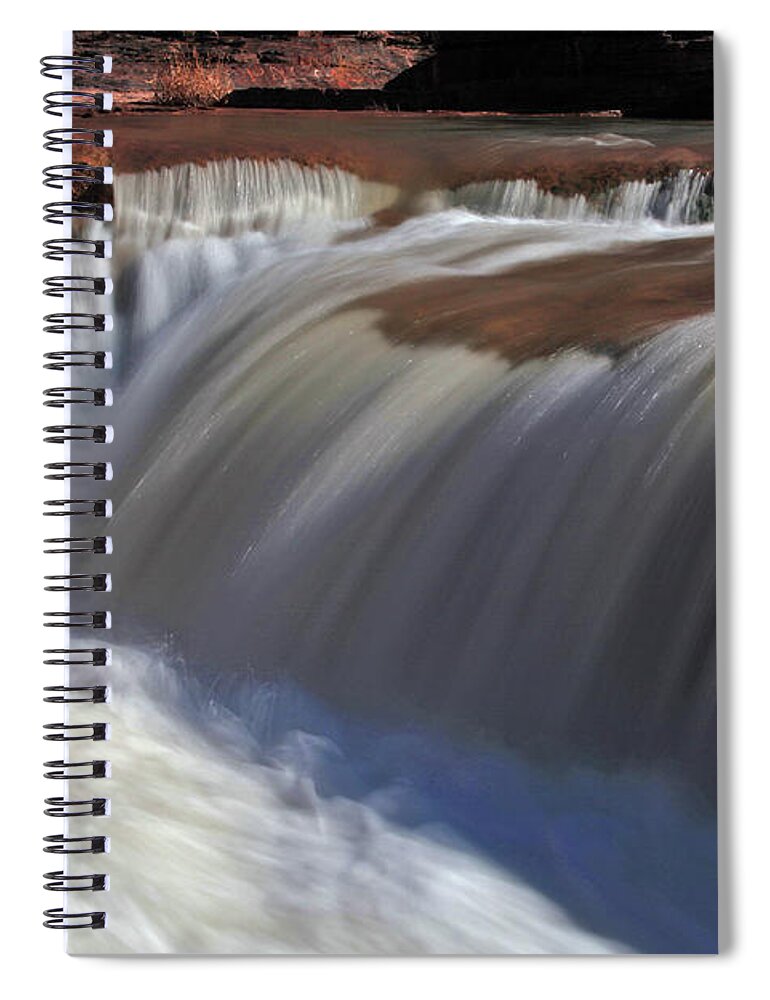 Arizona Spiral Notebook featuring the photograph Silken Flow by Gary Kaylor