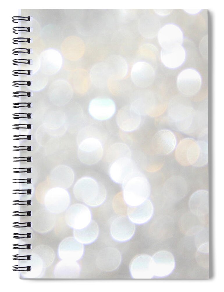 Silver Bokeh Glitter Spiral Notebook by *adrisbow* (adriana