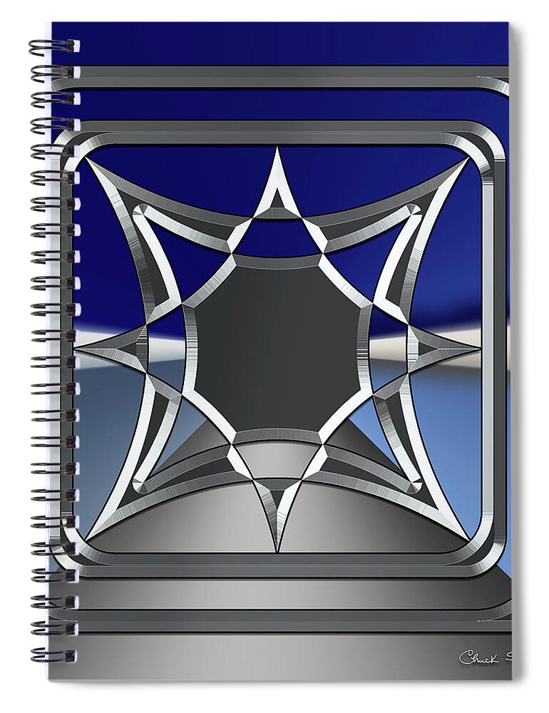 Silver Spiral Notebook featuring the digital art Silver Road 4 by Chuck Staley